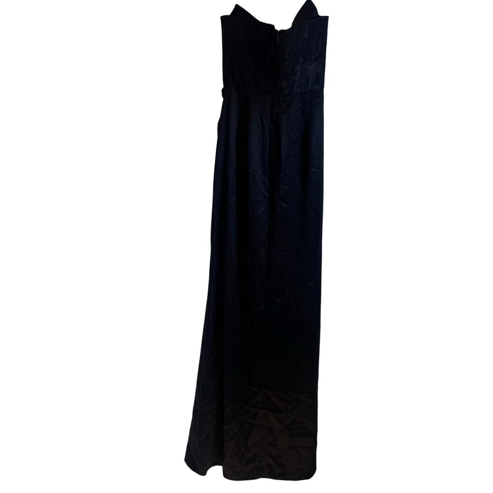 SAULEE Women's Draped Satin Skirt Evening Dress Julia Strapless Black Size 2 NWT - Picture 6 of 13